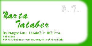 marta talaber business card